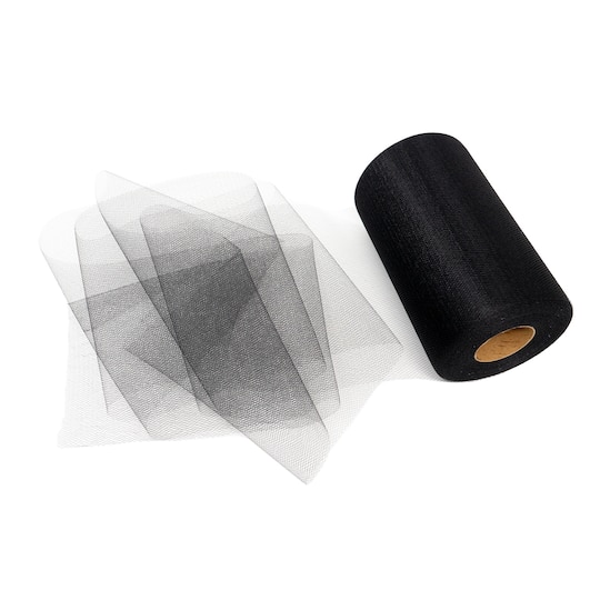 SINGER® Black Tulle Fabric Roll, 6" x 100yd.